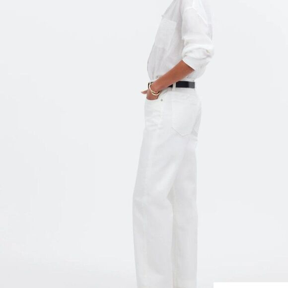 Madewell nq164 Low-Slung Straight Jeans ivory NWT size 26 - Picture 6 of 14